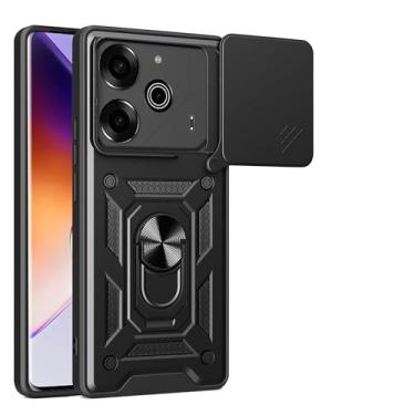 Imagem de Kukoufey Capa compatível com Tecno Pova 6 5G, com capa de lente de câmera deslizante compatível com Tecno Pova 6 Pro 5G LI9 capa preta