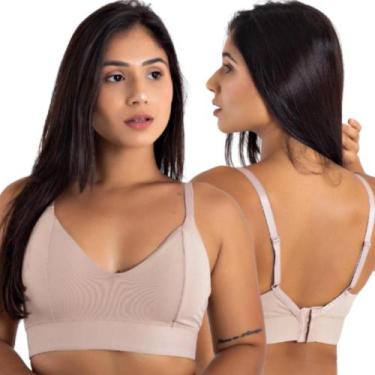 Imagem de Kit 2 Sutiã Sem Bojo Feminino Reforçado Lingerie Frente Única Sustenta
