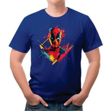 Imagem de Camiseta Básica unissex 100% Algodão Deadpool - Urban Vibes, Azul, M