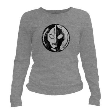Imagem de Camiseta manga longa feminina - Ultraman - DASANTIGAS, Silver, Silver,