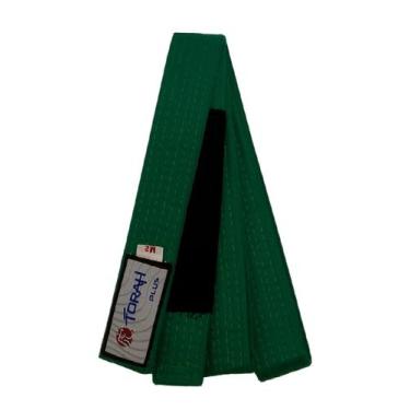 Imagem de Faixa de Jiu Jitsu Plus Com Ponteira Infantil Verde Torah, Verde, M0, 