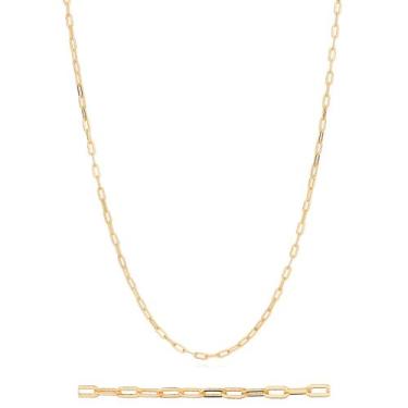 Imagem de Cordão Banhado A Ouro 18k Masculino Elo Cadeado Rommanel Tam 70cm