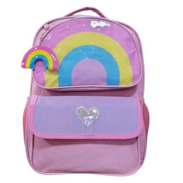 Imagem de Mochila Escolar de Costas Rainbow Infantil  Yins 16" YS42179, Rainbow
