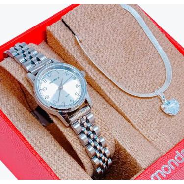 Imagem de Relógio Mondaine Feminino Original Prata Redondo À Prova D'Água com NF