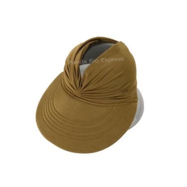Imagem de Viseira Turbante Moda Praia Aba Flexível Proteção Solar - Genérica, Ar