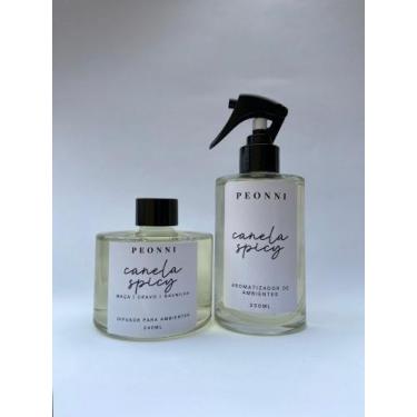 Imagem de Kit Aromatizador de Ambiente e Difusor de Aromas Canela Spicy 250ml - 