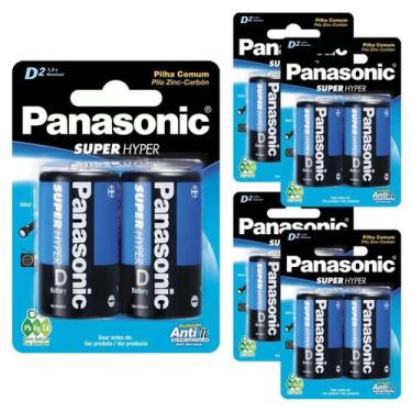 Imagem de Kit 10 Pilhas Grande D Panasonic Comum R20 5 Cartelas C/2 Unidades