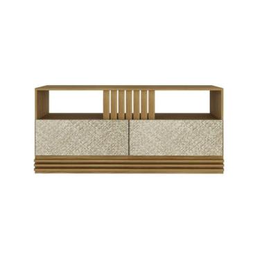 Imagem de Rack Para TV Até 42 Polegadas 136x62x35,2 cm Natural/Palha - Tecnomobi