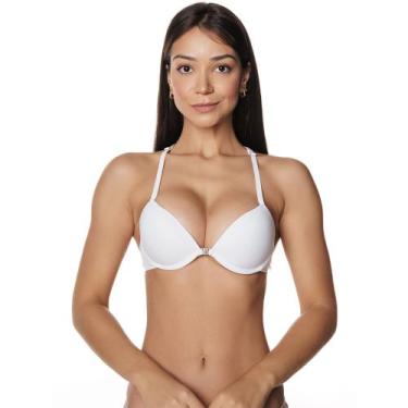 Imagem de Sutiã Nadador Básico em Microfibra com Toque Macio Frelith, Branco, G