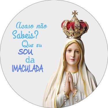 Imagem de Painel De Festa Redondo 1,50x1,50 - Nossa Senhora de Fátima Imaculada 