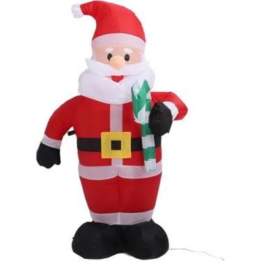 Imagem de Enfeite Natal Papai Noel Inflável LED Grande 1,20mt Bivolt - Decorally