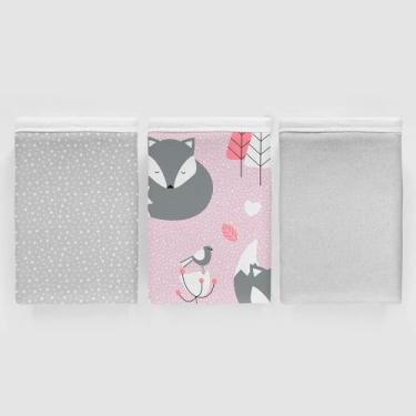 Imagem de Kit 3 Pçs Fronha Para Bebê 30 X 40cm 100% Algodão - Dugu, Baby Fox