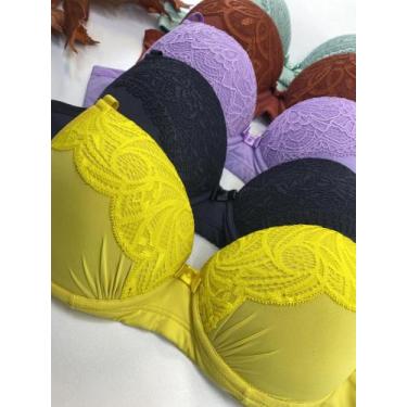 Imagem de Sutiã Em Microfibra Com Bojo e Renda - Rubia moda intima , Preto, M