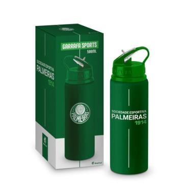 Imagem de Garrafa sports 500ml alumínio times - palmeiras - brasfoot