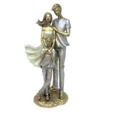 Imagem de Escultura Familia Com Filho Em Resina - Espressione