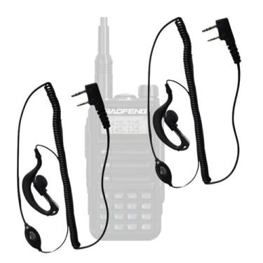 Imagem de Kit 2 Fone Microfone Ptt Para Rádio Baofeng Uv-16 Plus - Lellis Rocha