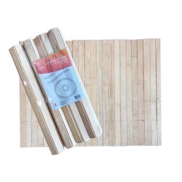 Imagem de Kit Jogo Americano Retangular Bambu 4un Esteira 30x40cm - RT