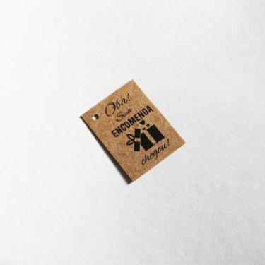 Imagem de Tag / Mimo Cliente Oba sua encomenda  Kraf 100 unid c/ corda - Teodoro