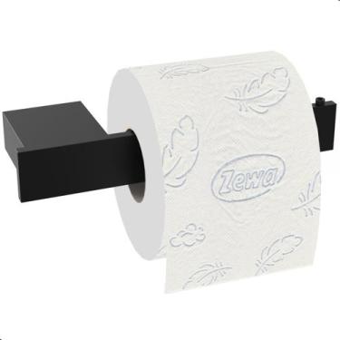 Imagem de Porta Papel Higiênico Preto Suporte Dupla Fixação SF.Master - ShopFort