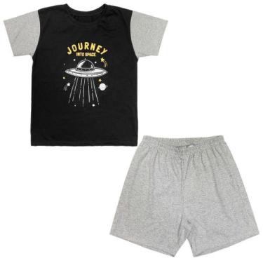 Imagem de Pijama Juvenil Look Jeans Space Curto - MESCLA - 4, Mescla, 4