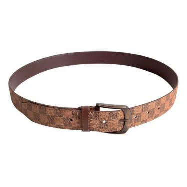 Imagem de Cinto Masculino Artlux Xadrez com Medida Ajustável 2084, Paris caramel