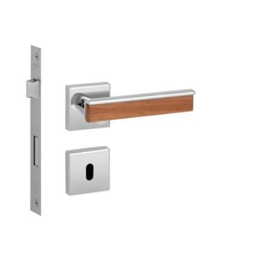 Imagem de Fechadura Mobile Interna 55mm Cromado e Madeira M0979L R0096 IZ1851 TA