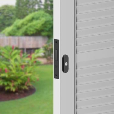 Imagem de Fechadura Trava auxiliar 422 Tetra Chave 422PP-ED 20mm Preta 3F