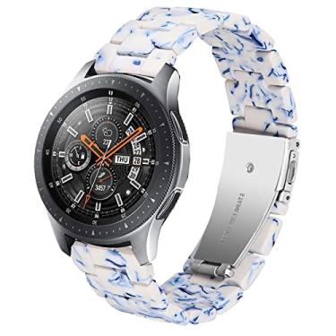 Imagem de SPINYE Compatível com Galaxy Watch de 46 mm, pulseira de substituição de resina colorida de 22 mm com fivela de metal para Samsung Gear S3 Frontier/Classic/Huawei Watch GT2 de 46 mm, feminino e