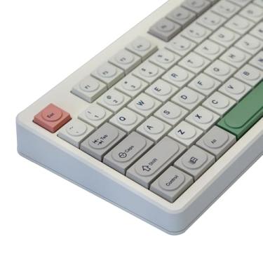 Imagem de YMKPVR KBDiy 9009 Doys Teclas de baixo perfil de sublimação de tinta PBT Retro Custom Keycap, conjunto de 138 teclas para teclados mecânicos Cherry Gateron MX Switches