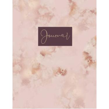 Imagem de Journal: Simple Lined Journal for journal, Diary, Sketchbook : lined paper, Large size 8.5x11", 150 pages, pink marble pattern cover