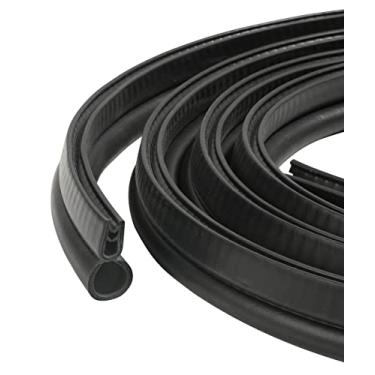 Imagem de ESEWALAS Tira de Vedação de Borracha para Porta de Carro de 10 Pés/20 Pés com Lâmpada Superior, Vedação Climática de Borracha, Proteção Contra Intempéries Automotiva, Isolamento Acústico, Guarnição De