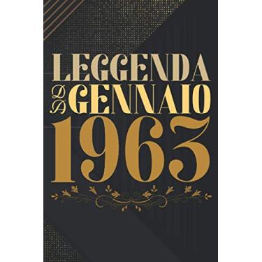 Imagem de Leggenda da gennaio 1963: quaderno a righe,regalo Compleanno 58 anni, regalo Per Uomini, Donne E Amici, Regalo di compleanno per una persona nata in gennaio