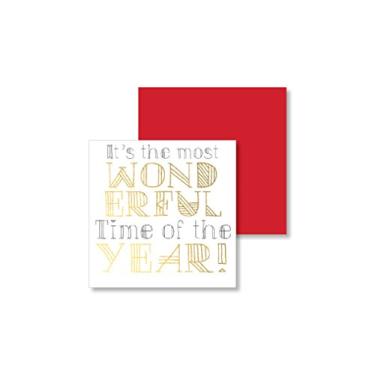 Imagem de C.R. Gibson Os cartões de presente incluem envelopes coordenados de cores, em branco no interior, mede 7,62 x 7,62 cm - Wonderful Time