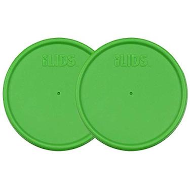 Imagem de iLIDS – Tampa de armazenamento de pote Mason, boca ampla, verde grama, pacote com 2