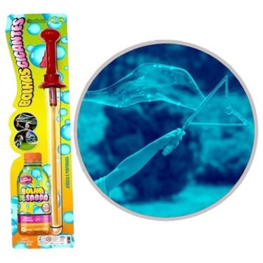 Imagem de Bastão Espada 40cm para Bolha de Sabão Gigante com Refil de 300mL Brinquedo Nacional Férias Verão Mimos e Lembrancinhas