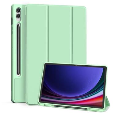 Imagem de Capa para Samsung Galaxy Tab S10+ Plus 2024/Tab S9+/S9 FE Plus 5G 2023 de 12,4 polegadas com suporte para caneta S, capa protetora fina para tablet, despertar/hibernar automaticamente, visualização em