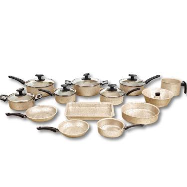 Imagem de Conjunto Panelas 13 Peças Teflon Antiaderente Bianco Marfim