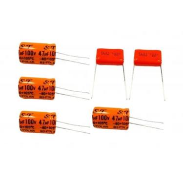 Imagem de Kit 4 Capacitor 47x100 Corneta 2 Capacitor 2m2x250 Tweeter - JHOLSOM