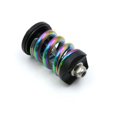 Imagem de Amortecedor dobrável de mola de titânio para suspensão Brompton Pline Tline Absorção de vibração (Rainbow)