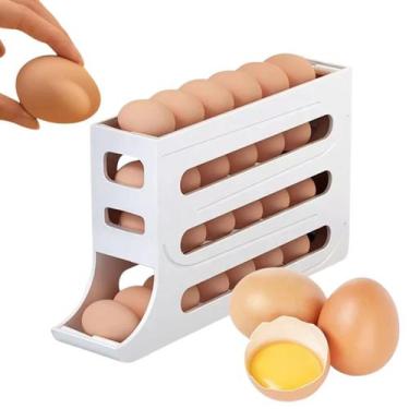 Imagem de Organizador de Ovos para Geladeira 4 andares Porta Ovos Automático - T