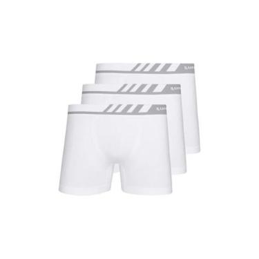 Imagem de Kit com 3 Cuecas Boxer Lupo 671-002, Branco, GG