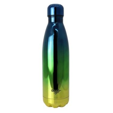 Imagem de Garrafa Térmica Dagg Style Em Aço Inox 500 ML Premium Degradê Esportiva Academia Gelada Quente (Azul/Verde/Amarelo)