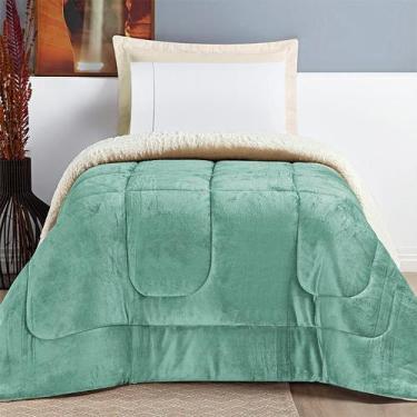 Imagem de Coberdrom Solteiro Edredom Sherpa Pele De Carneiro Everest - Bia Enxov