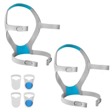 Imagem de RO6G N20 Headgear Substituição Airfit/Airtouch N20 Máscara Nasal Headgear - Grande - Pacote Com 2 (2 Headgears Respiráveis Macios + 4 Clipes Magnéticos)