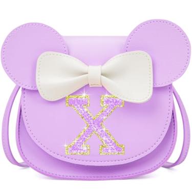 Imagem de OYLOLA Presentes de aniversário para meninas de 3, 4, 5, 6, 7 e 8 anos, bolsa infantil para meninas pequenas, presente para meninas, Roxo-roxo brilhante, X
