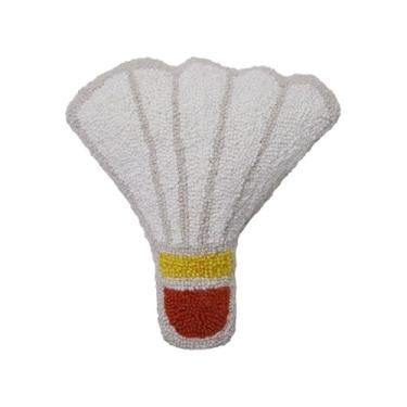 Imagem de Peking Handicraft Almofada de gancho em forma de peteca soprada com gancho preenchido, 30,5 cm, multicolorido