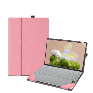 Imagem de Capa para laptop para Dell XPS 13 9350/9340/9345/9315 de 13,4 polegadas e para XPS 13 Plus 9320 e para Lenovo ThinkPad Z13 Gen1 Gen2, bolsa protetora para notebook com suporte de resfriamento (rosa)