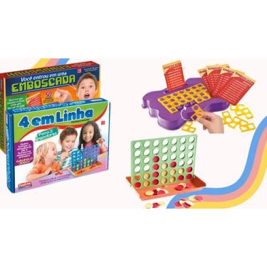 Imagem de Kit Jogos Pedagógicos: Emboscada + 4 em Linha Didático - PlasBrink