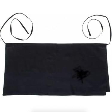 Imagem de Avental de comprimento total profissional aprovado pelo chef, sem bolsos | Alça ajustável na cintura e resistente à água para funcionários de cozinha de cozinheiro | 43 cm L x 86 cm P, unissex, preto,