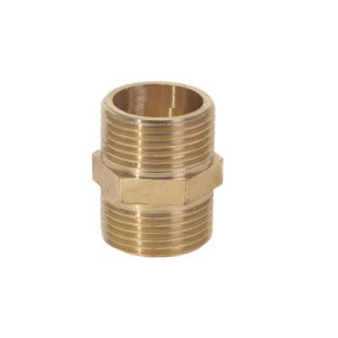 Imagem de Adaptador de conector de encaixe de niple sextavado de tubo de latão 1/8" 1/4" 3/8" 1/2" 3/4" Conexões de tubo, DN8, DN10